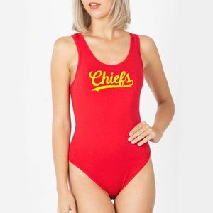Womens Red Kansas City Chiefs football Bodysuit